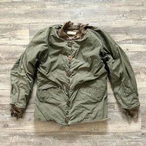 Vintage 40s WWII Military M-1943 Field Pile Jacket Size Small